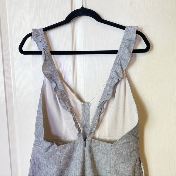Lovers and Friends Linen Blend Kat Open Back Jumpsuit in Chambray Size Medium - Picture 7 of 14